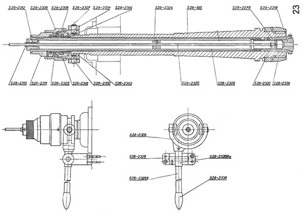 Цанговий затиск токарно-гвинторізного верстата S-28